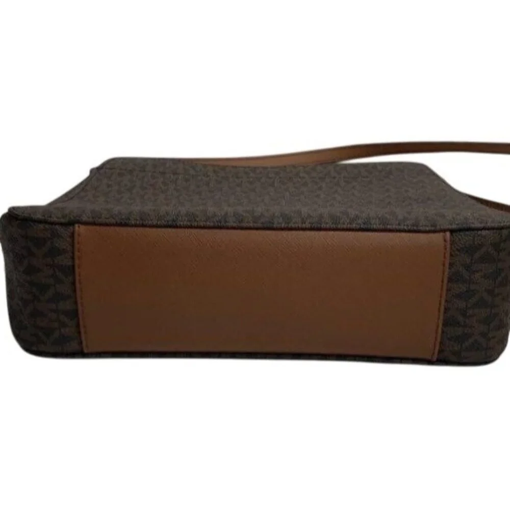 Michael Kors Brown Signature PVC Monogram‎ Shoulder Bag With Adjustable Strap